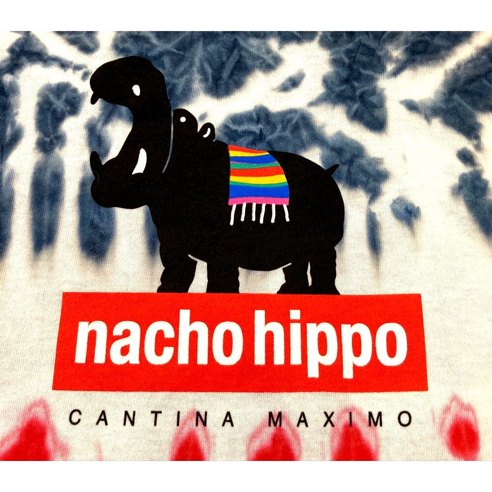 Nacho Hippo Cantina Tie Dye T-Shirt Myrtle Beach S.C. Med